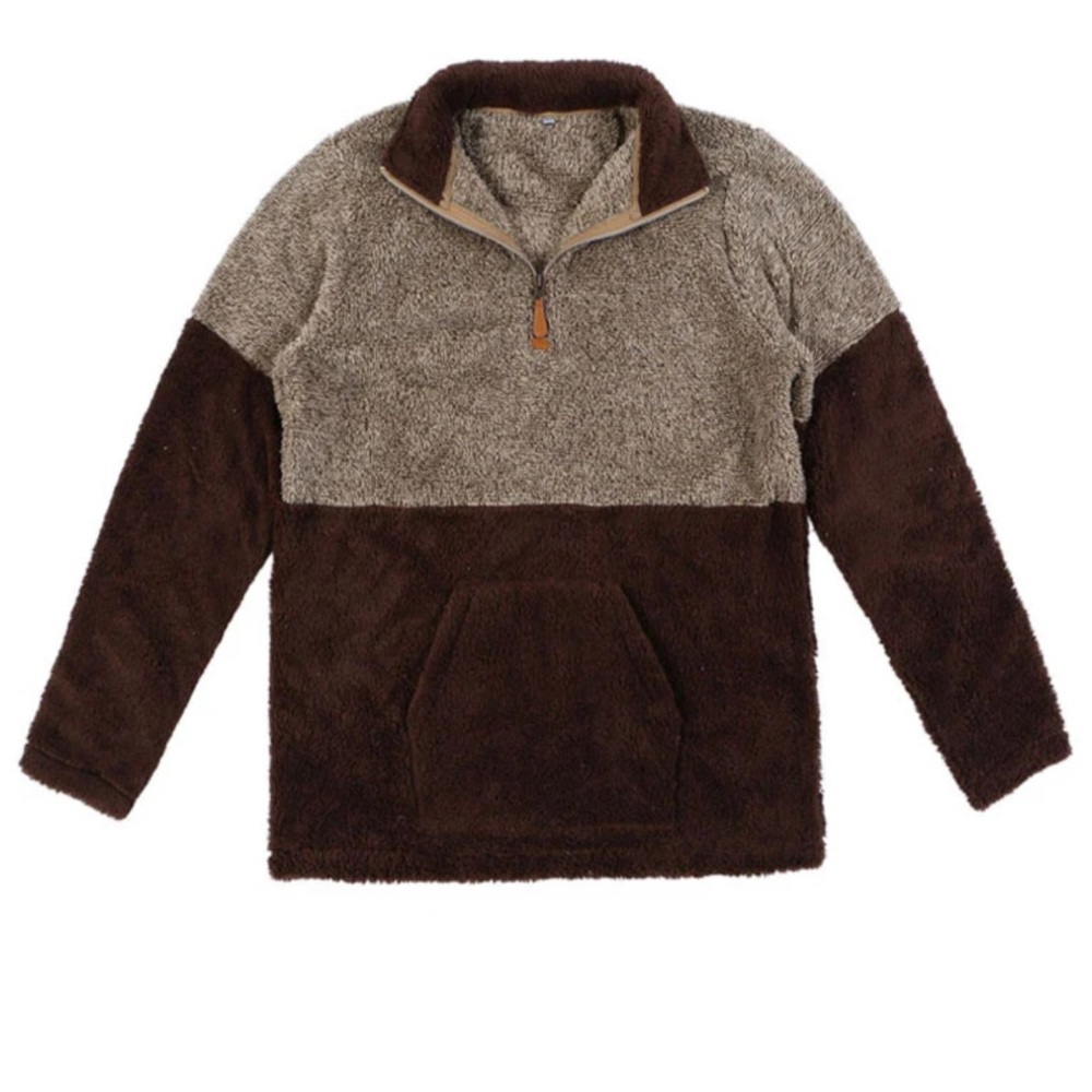 GUC Nordic Fleece Kangaroo Sherpa 1/4 Zip Sz L